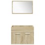Juego de muebles de baño 4 pzas contrachapada roble Sonoma von , Badezimmermöbel - Ref: Foro24-3324990, Preis: 152,18 €, Raba...