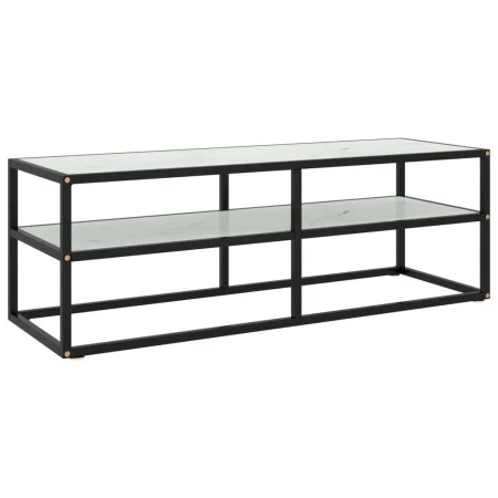 Schwarzer TV-Schrank mit weißem Marmorglas 120x40x40 cm von vidaXL, TV-Möbel - Ref: Foro24-322861, Preis: 99,70 €, Rabatt: %