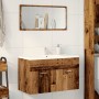 Mueble de lavabo madera ingeniería envejecida 90x38,5x46 cm by , Bathroom furniture - Ref: Foro24-856215, Price: 56,70 €, Dis...