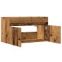 Mueble de lavabo madera ingeniería envejecida 90x38,5x46 cm by , Bathroom furniture - Ref: Foro24-856215, Price: 56,70 €, Dis...