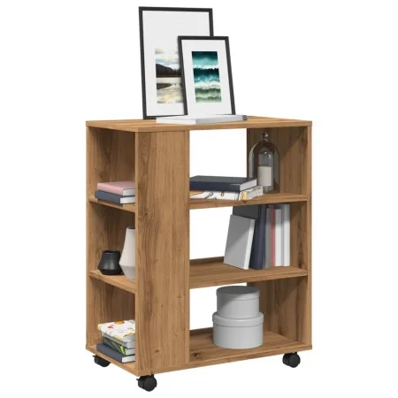 Armario con ruedas madera ingeniería roble artisan 60x35x75 cm von , Schließfächer und Lagerschränke - Ref: Foro24-856657, Pr...
