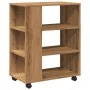 Armario con ruedas madera ingeniería roble artisan 60x35x75 cm von , Schließfächer und Lagerschränke - Ref: Foro24-856657, Pr...