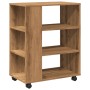 Armario con ruedas madera ingeniería roble artisan 60x35x75 cm von , Schließfächer und Lagerschränke - Ref: Foro24-856657, Pr...