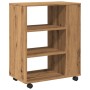 Armario con ruedas madera ingeniería roble artisan 60x35x75 cm von , Schließfächer und Lagerschränke - Ref: Foro24-856657, Pr...