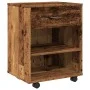 Armario con ruedas madera de ingeniería envejecida 46x36x59 cm by , Lockers and storage cabinets - Ref: Foro24-856660, Price:...