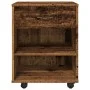 Armario con ruedas madera de ingeniería envejecida 46x36x59 cm by , Lockers and storage cabinets - Ref: Foro24-856660, Price:...