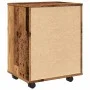 Armario con ruedas madera de ingeniería envejecida 46x36x59 cm by , Lockers and storage cabinets - Ref: Foro24-856660, Price:...