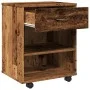 Armario con ruedas madera de ingeniería envejecida 46x36x59 cm by , Lockers and storage cabinets - Ref: Foro24-856660, Price:...