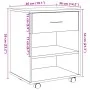 Armario con ruedas madera de ingeniería envejecida 46x36x59 cm by , Lockers and storage cabinets - Ref: Foro24-856660, Price:...