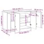 Aparador de madera de ingeniería envejecida 135x41x75 cm by , Sideboards - Ref: Foro24-856790, Price: 164,39 €, Discount: %