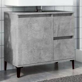 Mueble de lavabo madera ingeniería gris hormigón 65x33x60 cm von , Badezimmerwaschtische - Ref: Foro24-857122, Preis: 66,48 €...