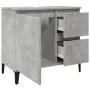 Mueble de lavabo madera ingeniería gris hormigón 65x33x60 cm von , Badezimmerwaschtische - Ref: Foro24-857122, Preis: 69,50 €...