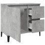 Mueble de lavabo madera ingeniería gris hormigón 65x33x60 cm by , bathroom vanities - Ref: Foro24-857122, Price: 66,48 €, Dis...