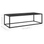 Mesa de centro negra con vidrio negro 120x50x35 cm de vidaXL, Mesas de centro - Ref: Foro24-322884, Precio: 87,58 €, Descuent...