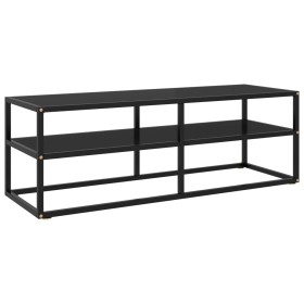 TV-Schrank schwarz mit schwarzem Glas 120x40x40 cm von vidaXL, TV-Möbel - Ref: Foro24-322860, Preis: 120,20 €, Rabatt: %