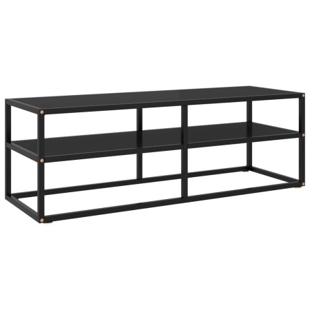 TV-Schrank schwarz mit schwarzem Glas 120x40x40 cm von vidaXL, TV-Möbel - Ref: Foro24-322860, Preis: 120,20 €, Rabatt: %