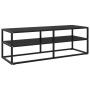 TV-Schrank schwarz mit schwarzem Glas 120x40x40 cm von vidaXL, TV-Möbel - Ref: Foro24-322860, Preis: 120,20 €, Rabatt: %