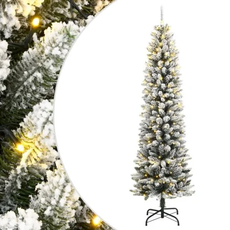 Árbol de Navidad artificial con 150 LEDs y nieve flocada 150 cm von , Weihnachtsbäume - Ref: Foro24-3315769, Preis: 79,92 €, ...