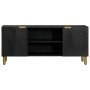 Mueble de TV madera de ingeniería negro 105x33x46 cm by , CD and DVD storage - Ref: Foro24-4017648, Price: 98,93 €, Discount: %