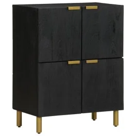 Aparador de madera de ingeniería negro 60x33x75 cm by , CD and DVD storage - Ref: Foro24-4017674, Price: 104,77 €, Discount: %