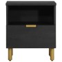 Mesita de noche madera maciza de ingeniería negra 40x33x46 cm by , Nightstands - Ref: Foro24-4017655, Price: 106,26 €, Discou...