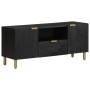 Mueble de TV madera de ingeniería negro 105x33x46 cm by , CD and DVD storage - Ref: Foro24-4017662, Price: 114,47 €, Discount: %