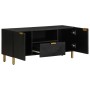 Mueble de TV madera de ingeniería negro 105x33x46 cm by , CD and DVD storage - Ref: Foro24-4017662, Price: 114,47 €, Discount: %