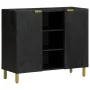 Aparador de madera de ingeniería negro 90x33x75 cm by , CD and DVD storage - Ref: Foro24-4017676, Price: 171,08 €, Discount: %