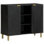 Aparador de madera de ingeniería negro 90x33x75 cm by , CD and DVD storage - Ref: Foro24-4017676, Price: 174,18 €, Discount: %