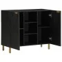 Aparador de madera de ingeniería negro 90x33x75 cm by , CD and DVD storage - Ref: Foro24-4017676, Price: 171,08 €, Discount: %