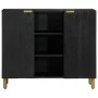 Aparador de madera de ingeniería negro 90x33x75 cm by , CD and DVD storage - Ref: Foro24-4017676, Price: 171,08 €, Discount: %