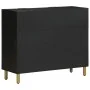 Aparador de madera de ingeniería negro 90x33x75 cm by , CD and DVD storage - Ref: Foro24-4017676, Price: 171,08 €, Discount: %