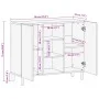Aparador de madera de ingeniería negro 90x33x75 cm by , CD and DVD storage - Ref: Foro24-4017676, Price: 171,08 €, Discount: %