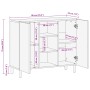 Aparador de madera de ingeniería negro 90x33x75 cm by , CD and DVD storage - Ref: Foro24-4017676, Price: 174,18 €, Discount: %