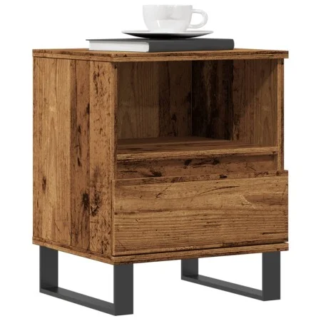 Mesitas de noche 2 uds madera ingeniería envejecida 40x35x50 cm de , Mesitas de noche - Ref: Foro24-857377, Precio: 99,40 €, ...