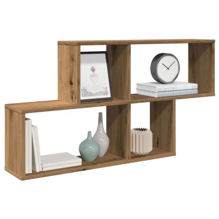 Estante de pared madera ingeniería roble artisian 100x18x53 cm de , Estantes y estanterías - Ref: Foro24-856593, Precio: 38,4...