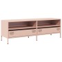 Mueble para TV acero laminado en frío rosa 135x39x43,5 cm de , Muebles TV - Ref: Foro24-851335, Precio: 134,56 €, Descuento: %