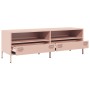 Mueble para TV acero laminado en frío rosa 135x39x43,5 cm de , Muebles TV - Ref: Foro24-851335, Precio: 134,56 €, Descuento: %