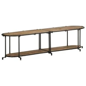 Mueble de TV madera maciza de mango rugosa 160x42x40 cm by , CD and DVD storage - Ref: Foro24-4013491, Price: 114,83 €, Disco...