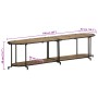 Mueble de TV madera maciza de mango rugosa 160x42x40 cm de , Almacenamiento para CD y DVD - Ref: Foro24-4013491, Precio: 98,4...