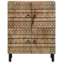 Aparador de madera maciza de mango rugosa 60x33,5x75 cm by , CD and DVD storage - Ref: Foro24-4018654, Price: 123,54 €, Disco...