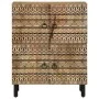 Aparador de madera maciza de mango rugosa 60x33,5x75 cm by , CD and DVD storage - Ref: Foro24-4018654, Price: 121,57 €, Disco...