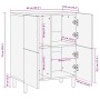 Aparador de madera maciza de mango rugosa 60x33,5x75 cm by , CD and DVD storage - Ref: Foro24-4018654, Price: 123,54 €, Disco...