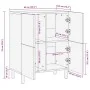 Aparador de madera maciza de mango rugosa 60x33,5x75 cm by , CD and DVD storage - Ref: Foro24-4018654, Price: 121,57 €, Disco...