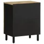 Mesita de noche madera maciza de mango rugosa negro 50x33x62 cm de , Mesitas de noche - Ref: Foro24-4018637, Precio: 127,98 €...