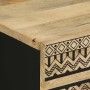 Mesita de noche madera maciza de mango rugosa negro 50x33x62 cm de , Mesitas de noche - Ref: Foro24-4018637, Precio: 130,40 €...