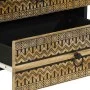 Mesita de noche madera maciza de mango rugosa negro 50x33x62 cm de , Mesitas de noche - Ref: Foro24-4018637, Precio: 127,98 €...
