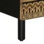 Mesita de noche madera maciza de mango rugosa negro 50x33x62 cm de , Mesitas de noche - Ref: Foro24-4018637, Precio: 127,98 €...