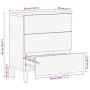 Mesita de noche madera maciza de mango rugosa negro 50x33x62 cm de , Mesitas de noche - Ref: Foro24-4018637, Precio: 130,40 €...