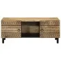 Mesa de centro madera maciza de mango rugosa negro 100x54x40 cm de , Mesas de centro - Ref: Foro24-4018640, Precio: 98,74 €, ...